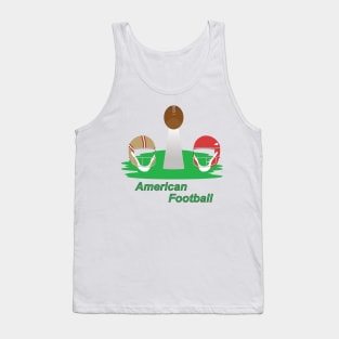 Trophy with american football helmets Tank Top